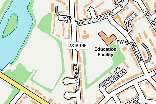 SK15 1HH map - OS OpenMap – Local (Ordnance Survey)