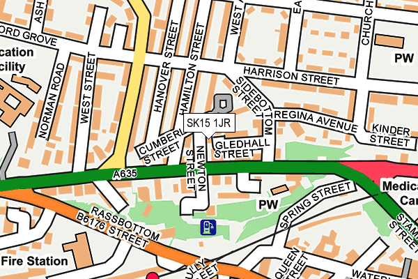 SK15 1JR map - OS OpenMap – Local (Ordnance Survey)