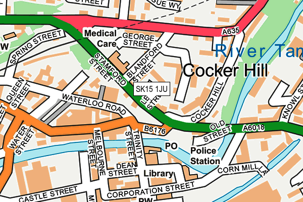 SK15 1JU map - OS OpenMap – Local (Ordnance Survey)