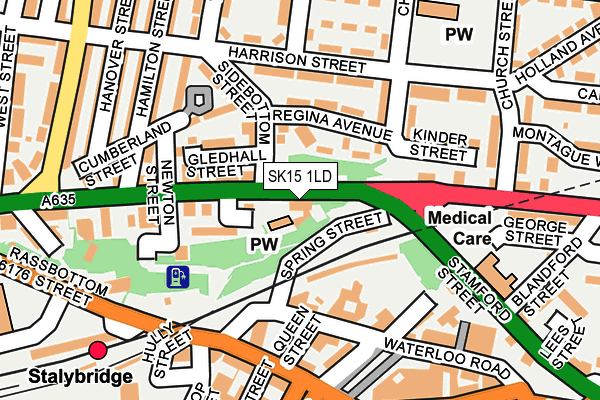 SK15 1LD map - OS OpenMap – Local (Ordnance Survey)