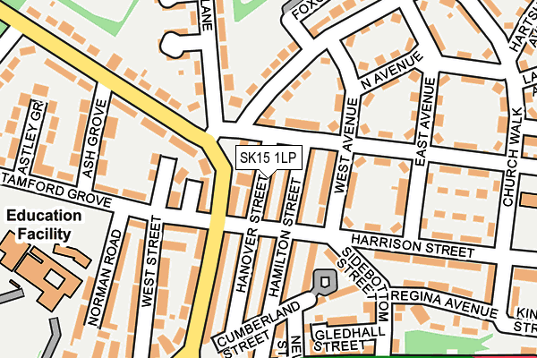 SK15 1LP map - OS OpenMap – Local (Ordnance Survey)
