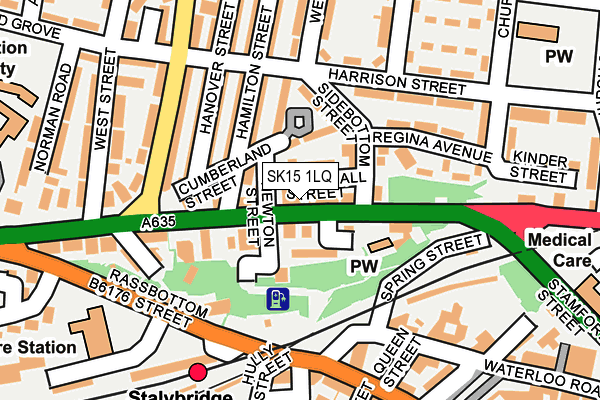 SK15 1LQ map - OS OpenMap – Local (Ordnance Survey)