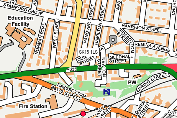 SK15 1LS map - OS OpenMap – Local (Ordnance Survey)
