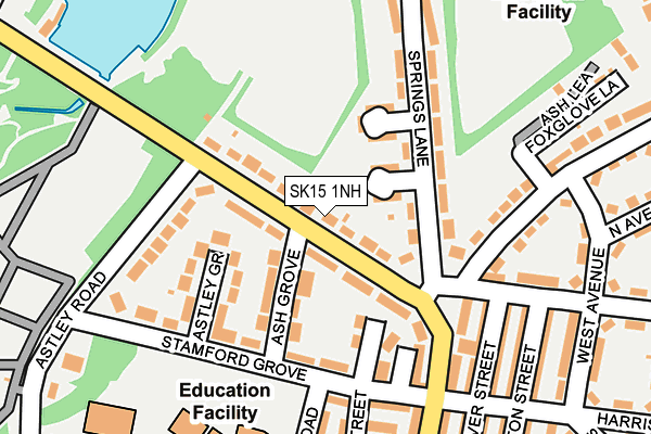 SK15 1NH map - OS OpenMap – Local (Ordnance Survey)