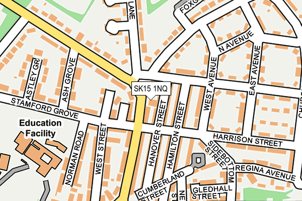 SK15 1NQ map - OS OpenMap – Local (Ordnance Survey)