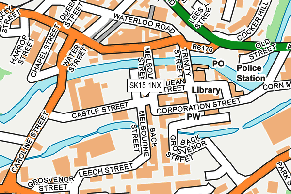 SK15 1NX map - OS OpenMap – Local (Ordnance Survey)