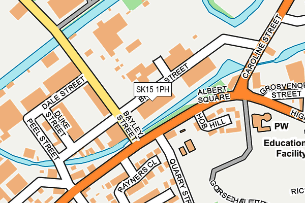SK15 1PH map - OS OpenMap – Local (Ordnance Survey)