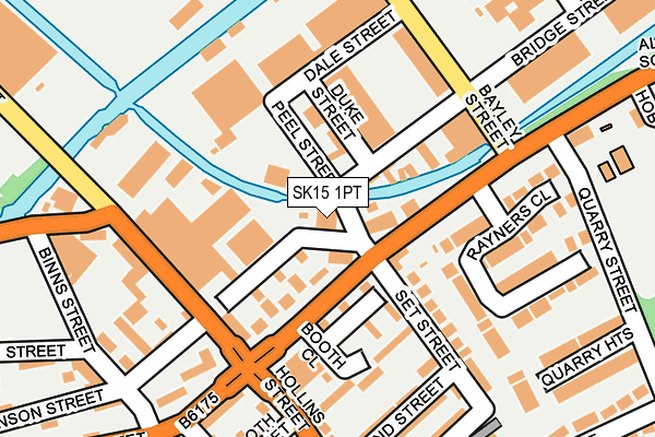SK15 1PT map - OS OpenMap – Local (Ordnance Survey)