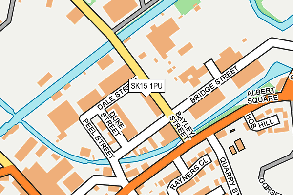 SK15 1PU map - OS OpenMap – Local (Ordnance Survey)