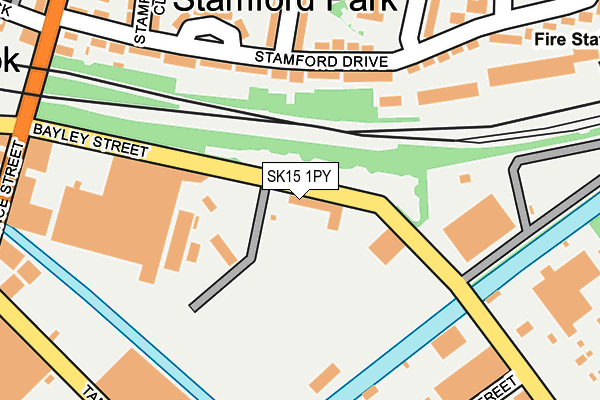 SK15 1PY map - OS OpenMap – Local (Ordnance Survey)