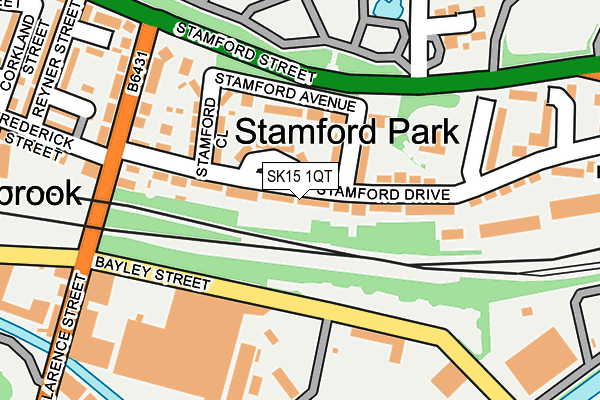 SK15 1QT map - OS OpenMap – Local (Ordnance Survey)