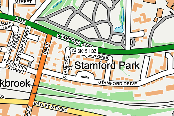 SK15 1QZ map - OS OpenMap – Local (Ordnance Survey)