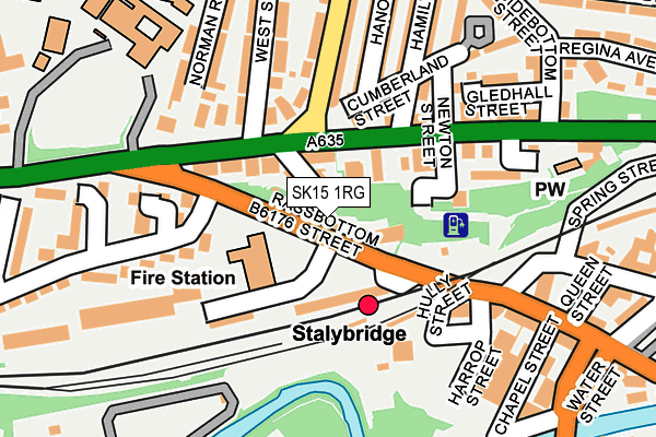 SK15 1RG map - OS OpenMap – Local (Ordnance Survey)