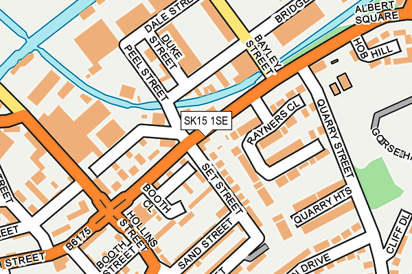 SK15 1SE map - OS OpenMap – Local (Ordnance Survey)