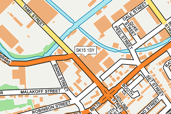 SK15 1SY map - OS OpenMap – Local (Ordnance Survey)