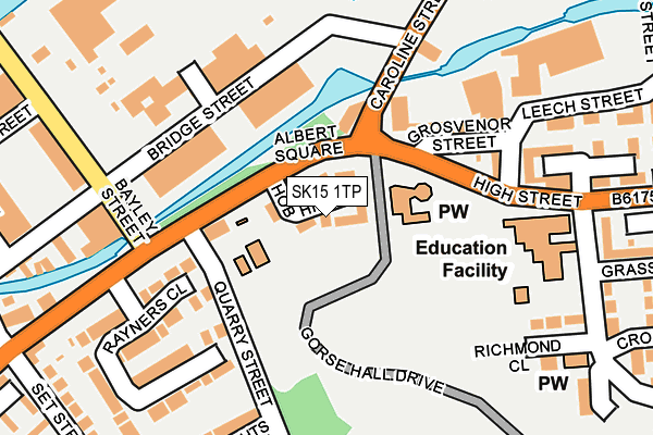 SK15 1TP map - OS OpenMap – Local (Ordnance Survey)