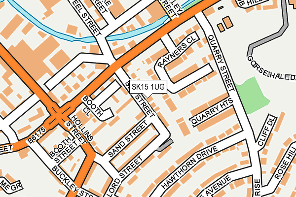 SK15 1UG map - OS OpenMap – Local (Ordnance Survey)