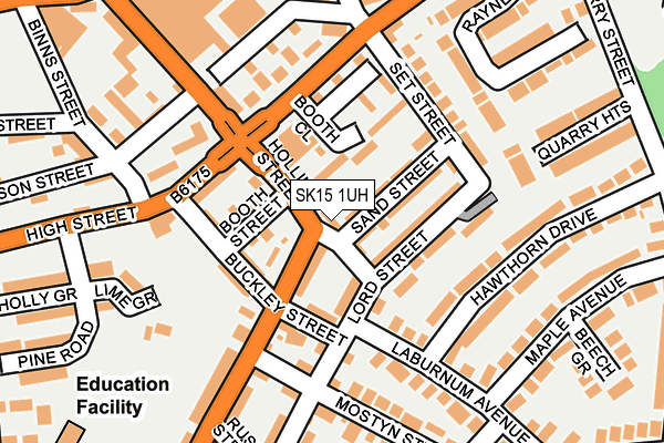 SK15 1UH map - OS OpenMap – Local (Ordnance Survey)