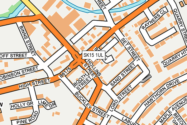 SK15 1UL map - OS OpenMap – Local (Ordnance Survey)