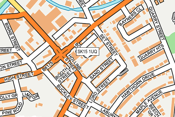 SK15 1UQ map - OS OpenMap – Local (Ordnance Survey)