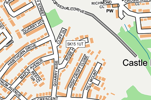 SK15 1UT map - OS OpenMap – Local (Ordnance Survey)