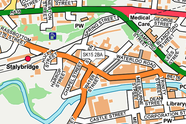 SK15 2BA map - OS OpenMap – Local (Ordnance Survey)