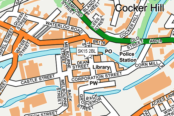 SK15 2BL map - OS OpenMap – Local (Ordnance Survey)