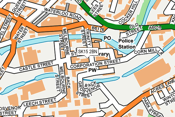 SK15 2BN map - OS OpenMap – Local (Ordnance Survey)