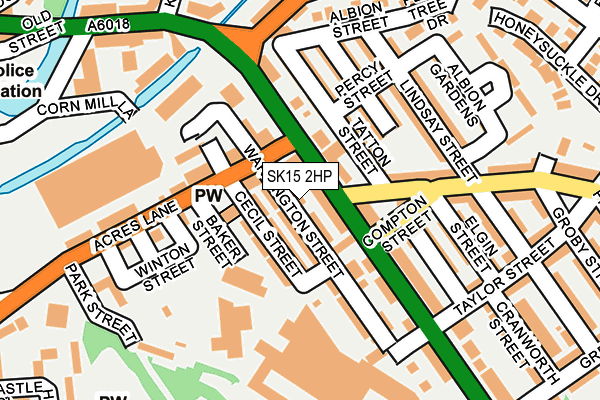 SK15 2HP map - OS OpenMap – Local (Ordnance Survey)