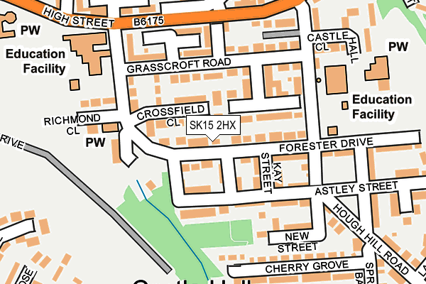 SK15 2HX map - OS OpenMap – Local (Ordnance Survey)