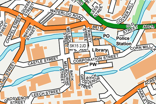 SK15 2JD map - OS OpenMap – Local (Ordnance Survey)