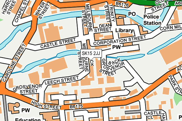 SK15 2JJ map - OS OpenMap – Local (Ordnance Survey)