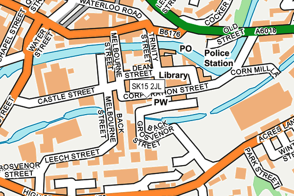SK15 2JL map - OS OpenMap – Local (Ordnance Survey)