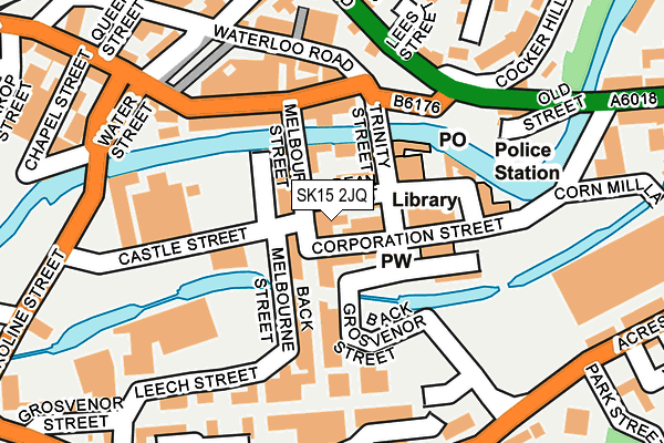 SK15 2JQ map - OS OpenMap – Local (Ordnance Survey)