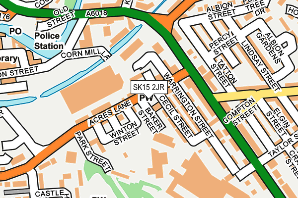 SK15 2JR map - OS OpenMap – Local (Ordnance Survey)