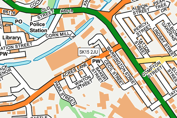 SK15 2JU map - OS OpenMap – Local (Ordnance Survey)