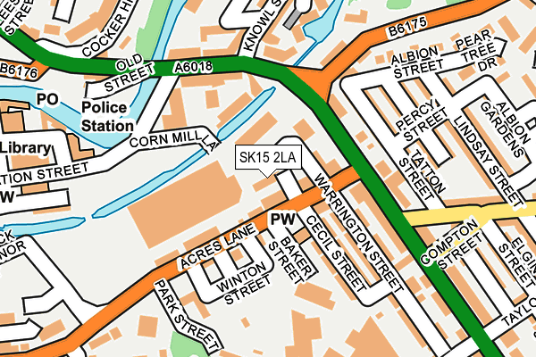SK15 2LA map - OS OpenMap – Local (Ordnance Survey)