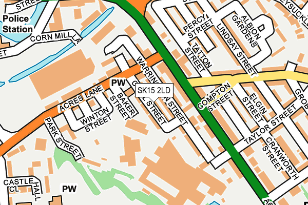 SK15 2LD map - OS OpenMap – Local (Ordnance Survey)