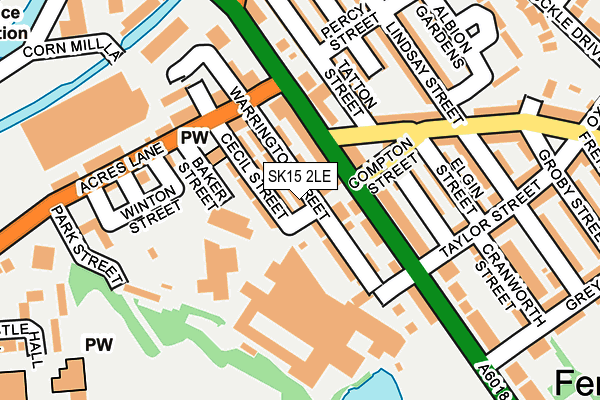 SK15 2LE map - OS OpenMap – Local (Ordnance Survey)