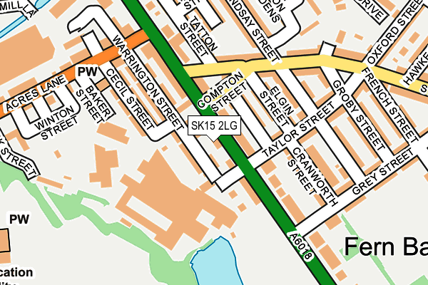 SK15 2LG map - OS OpenMap – Local (Ordnance Survey)