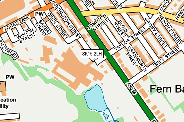 SK15 2LH map - OS OpenMap – Local (Ordnance Survey)
