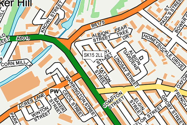 SK15 2LL map - OS OpenMap – Local (Ordnance Survey)