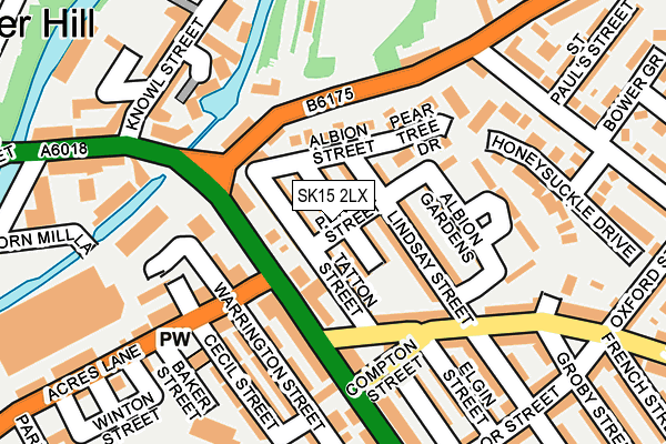 SK15 2LX map - OS OpenMap – Local (Ordnance Survey)