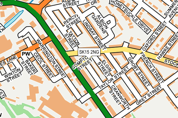 SK15 2NG map - OS OpenMap – Local (Ordnance Survey)
