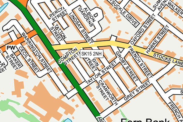 SK15 2NH map - OS OpenMap – Local (Ordnance Survey)