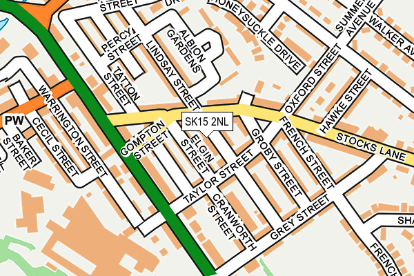 SK15 2NL map - OS OpenMap – Local (Ordnance Survey)