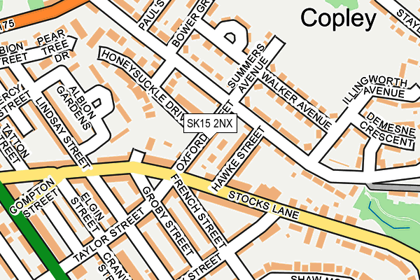 SK15 2NX map - OS OpenMap – Local (Ordnance Survey)