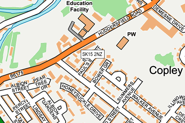 SK15 2NZ map - OS OpenMap – Local (Ordnance Survey)