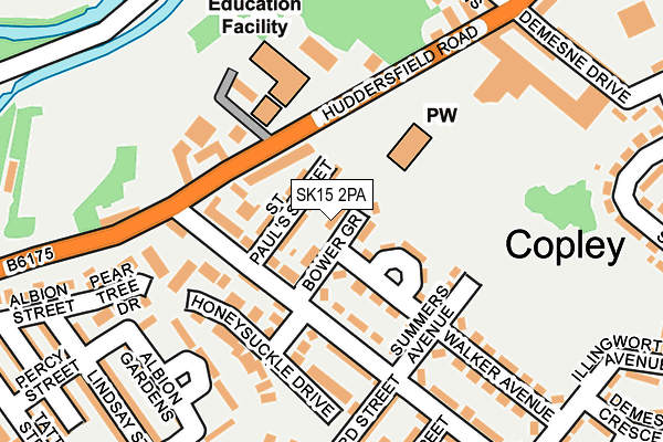 SK15 2PA map - OS OpenMap – Local (Ordnance Survey)