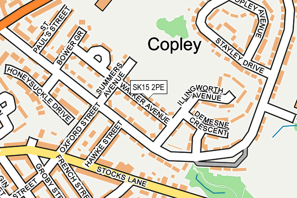 SK15 2PE map - OS OpenMap – Local (Ordnance Survey)